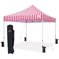 UNIQUECANOPY 10’x10′ Ez Pop Up Canopy Tent Commercial Instant Shelter with Heavy Duty Roller Bag