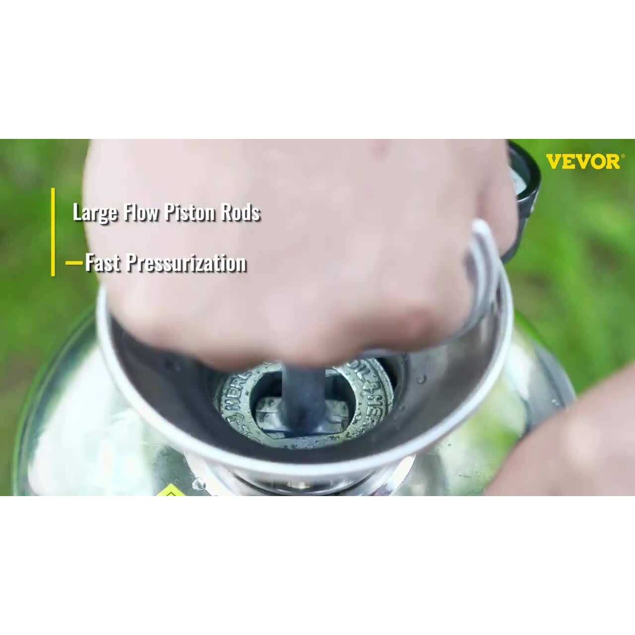 VEVOR 2 Gal. Stainless Steel Sprayer Pump Sprayer with 20 in. Wand - Image 2