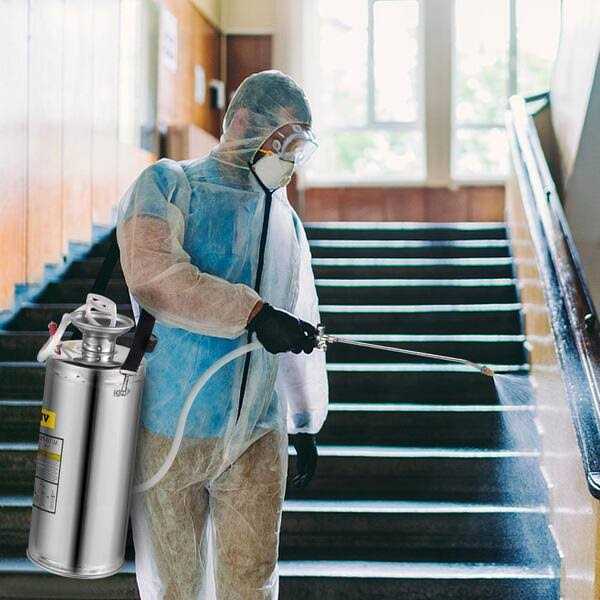 VEVOR 2 Gal. Stainless Steel Sprayer Pump Sprayer with 20 in. Wand - Image 3