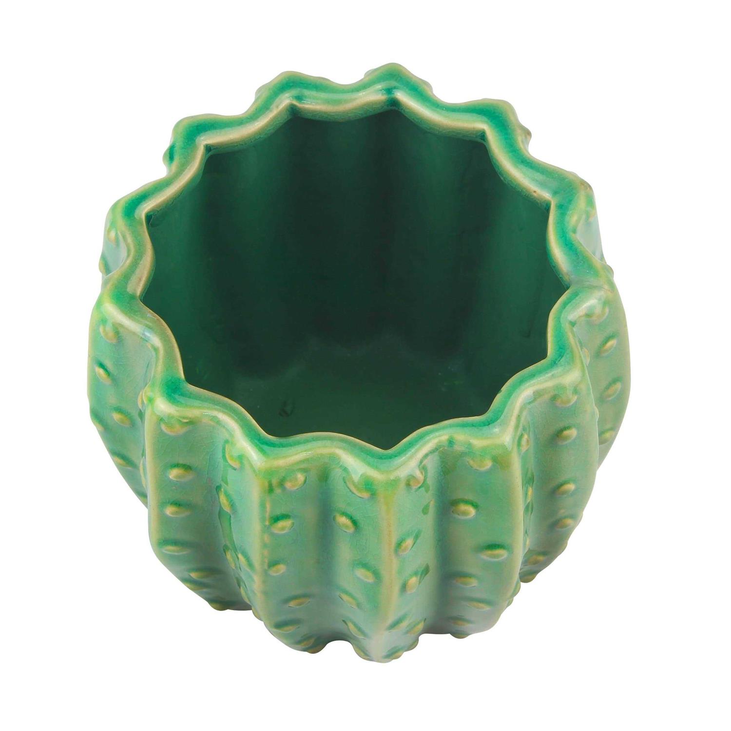 Stonebriar Collection Ceramic Cactus Planter - Image 4