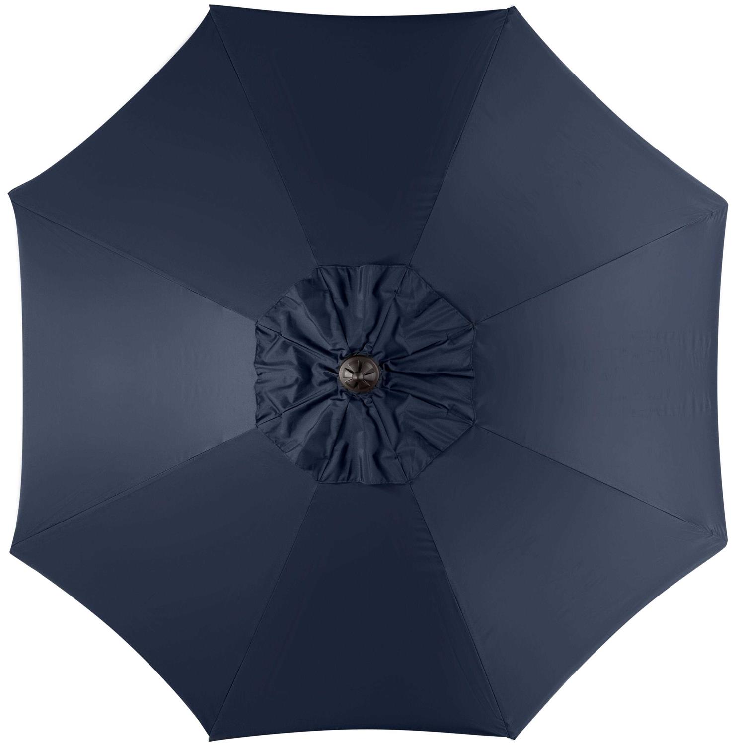 Safavieh Venice Single Scallop 9Ft Crank Outdoor Push Button Tilt Umbrella - Image 2