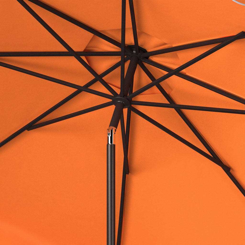 Safavieh Venice Single Scallop 9Ft Crank Outdoor Push Button Tilt Umbrella - Image 2