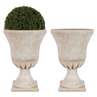 Worth Garden 15 in. x 22 Plastic Urn Planter