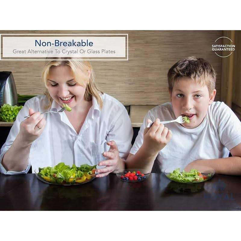 Royal Imports Clear Plastic Saucer Plant Drip Tray, Low Pie Plate, Floral Flower Dish, Wedding, Party, Home and Holiday Decor - Image 2