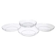 Royal Imports Clear Plastic Saucer Plant Drip Tray, Low Pie Plate, Floral Flower Dish, Wedding, Party, Home and Holiday Decor