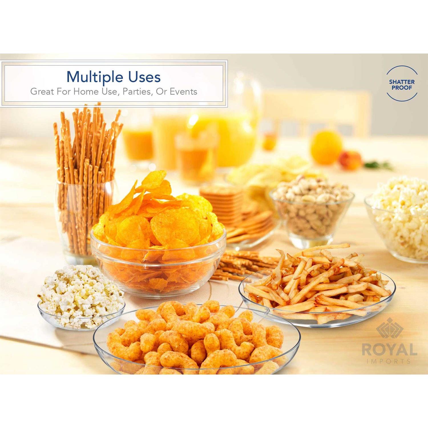 Royal Imports Clear Plastic Saucer Plant Drip Tray, Low Pie Plate, Floral Flower Dish, Wedding, Party, Home and Holiday Decor - Image 3