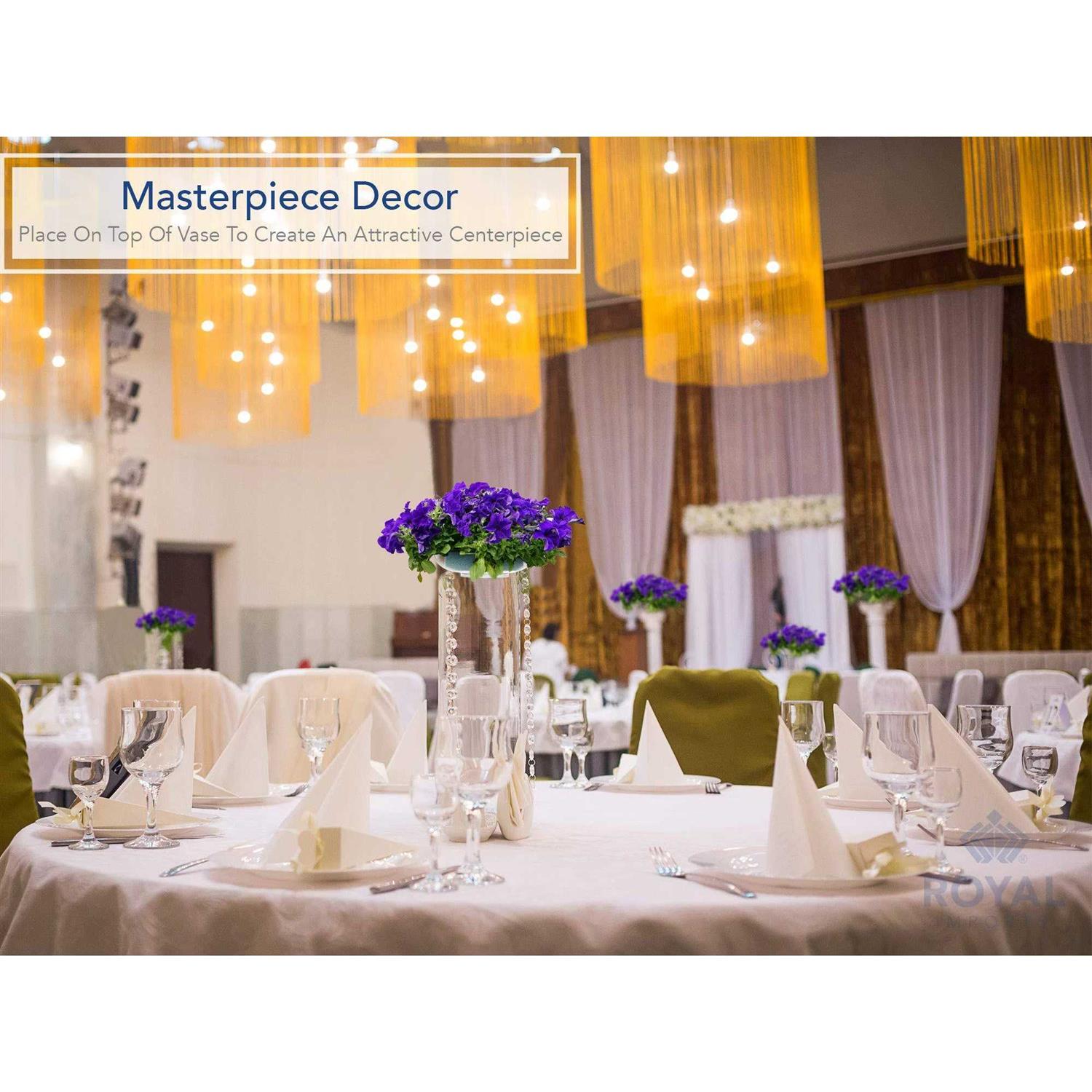 Royal Imports Clear Plastic Saucer Plant Drip Tray, Low Pie Plate, Floral Flower Dish, Wedding, Party, Home and Holiday Decor - Image 4