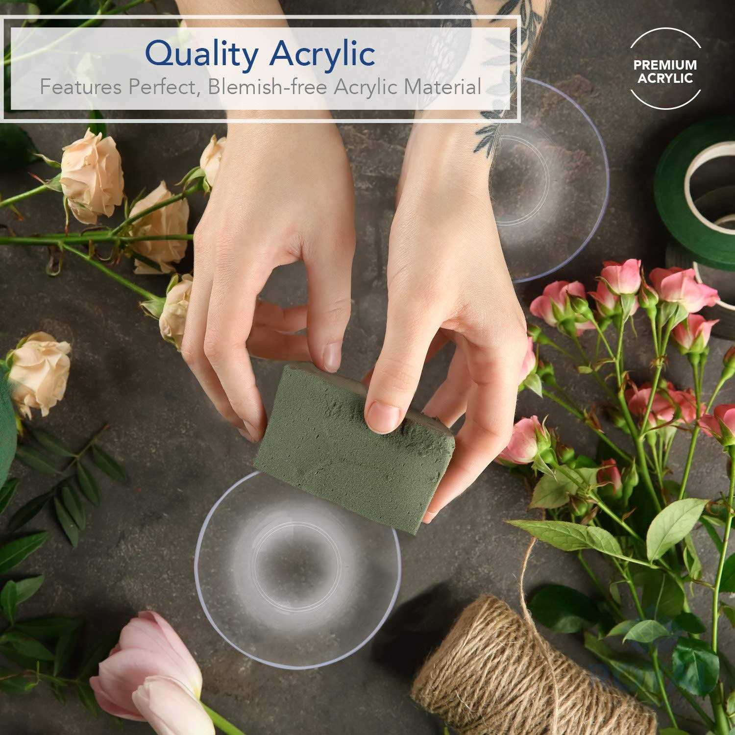 Royal Imports Clear Plastic Saucer Plant Drip Tray, Low Pie Plate, Floral Flower Dish, Wedding, Party, Home and Holiday Decor - Image 5