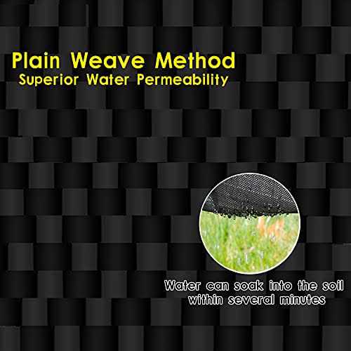 Sunifier Weed Barrier Landscape Fabric Heavy Duty,Garden Fabric Weed Barrier,Black Mulch for Landscaping - Image 3