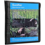 Sunifier Weed Barrier Landscape Fabric Heavy Duty,Garden Fabric Weed Barrier,Black Mulch for Landscaping