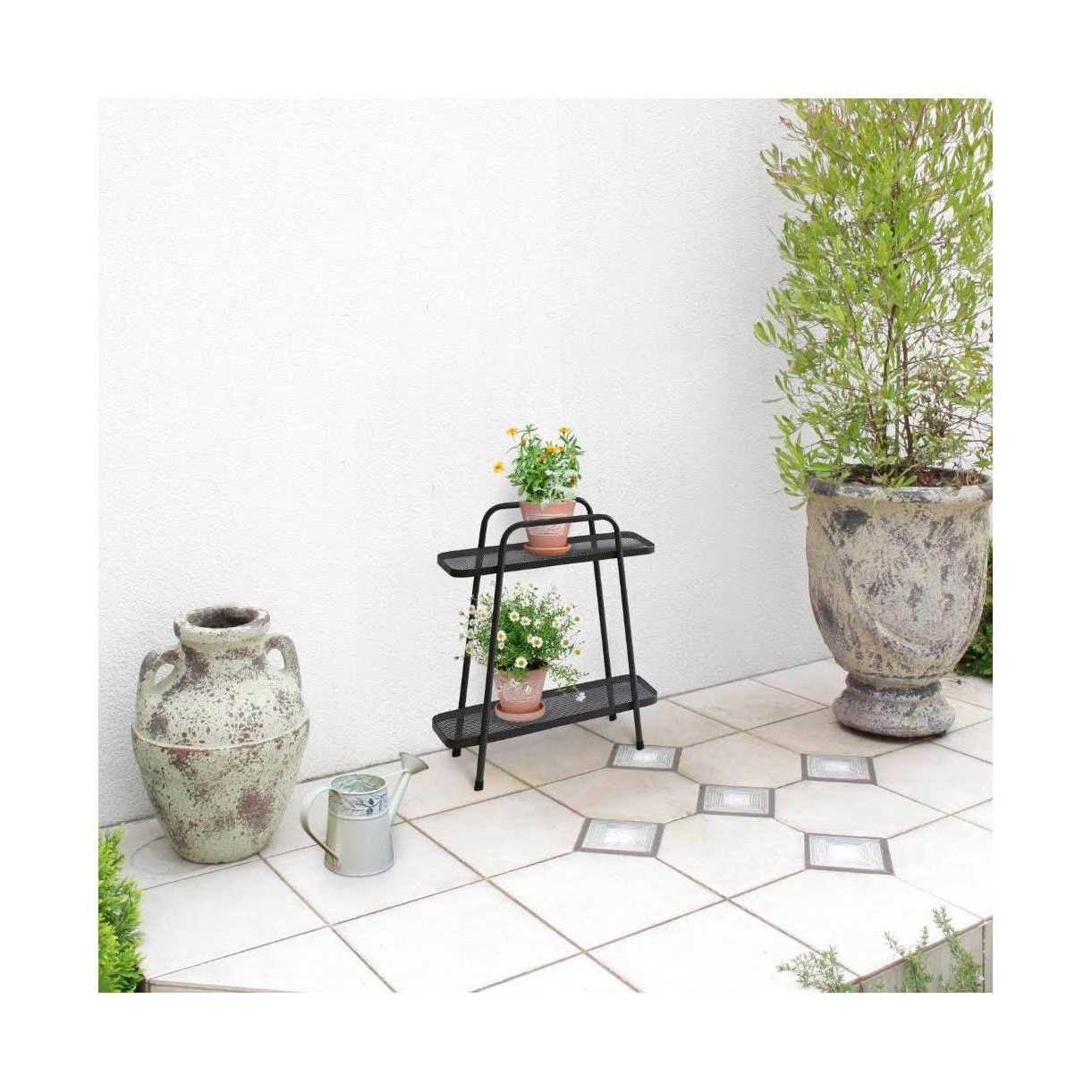 VegTrug Modern Plant Stand 2 Shelf - Image 2