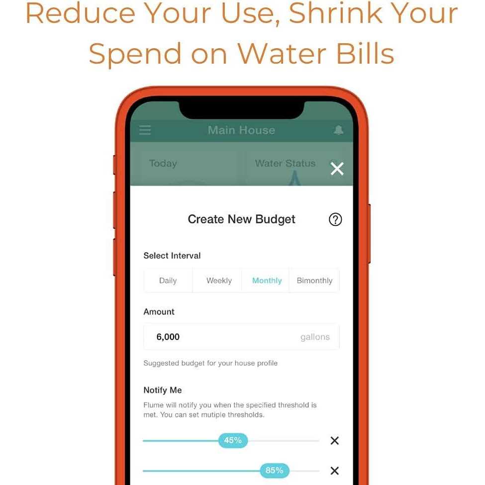 Flume 2 Smart Home Water Monitor & Water Leak Detector Detect Water Leaks Before They Cause Damage. Monitor Your Water Use to Reduce Waste & Save - Image 5