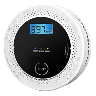 Smoke and Carbon Monoxide Detector Powered by Battery with Digital Display, Dual Alarm Sensor of Smoke and CO,Easy to Install
