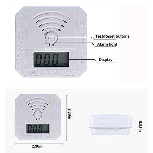 FDUIOSPF Carbon Monoxide Detector,CO Gas Monitor Alarm Detector,CO Sensor with Led Digital Display for Home,Depot,Battery Powered - Image 5