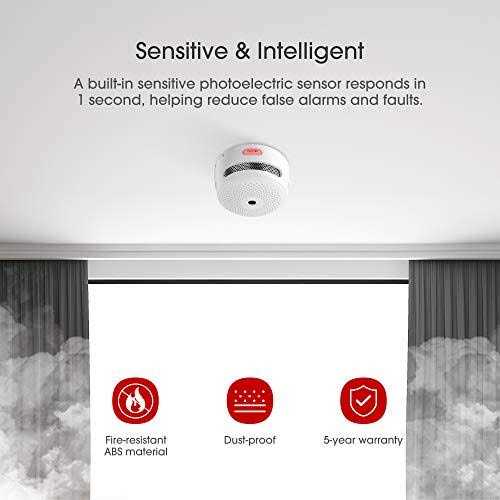 Wireless Interconnected Smoke Detector, X-Sense XS01-WR Smoke and Fire Alarm - Image 2
