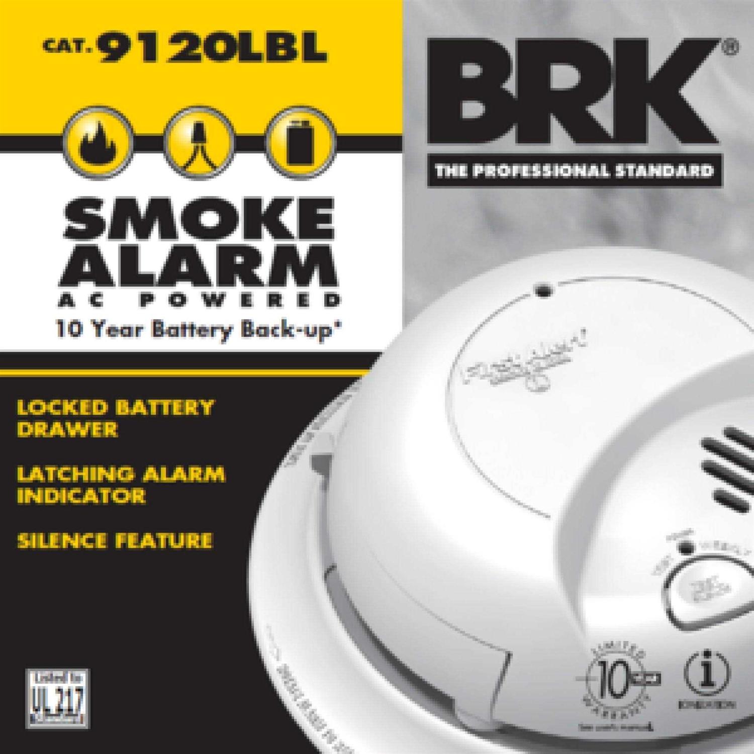 First Alert Smoke Alarm Hardwired Battery Backup 9120LBL - Image 2