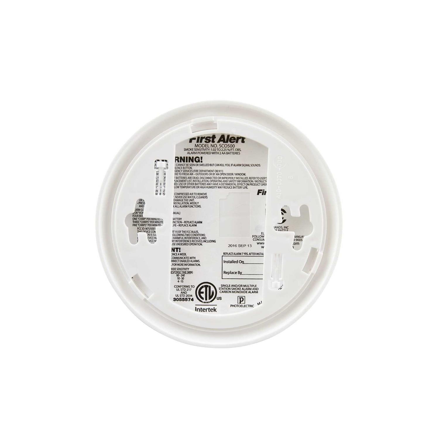 First Alert SCO500B Smoke and Carbon Monoxide Alarm - Image 3