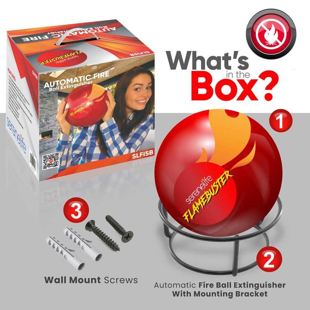 SereneLife Fire Ball Extinguisher SLFI5B - Image 2