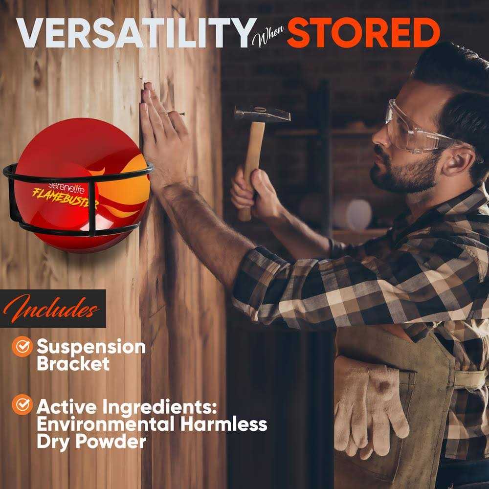 SereneLife Fire Ball Extinguisher SLFI5B - Image 3