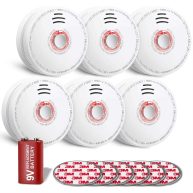 SITERWELL Smoke Detector Fire Alarm with Magnetic Fastening Kit and Built-in Battery