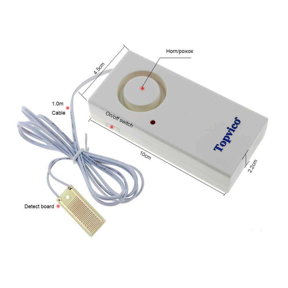 Topvico Water Leak Sensor Detector Flood Alarm 120dB Work Alone Battery Operated 3 Packs - Image 4