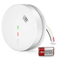 SITERWELL Hardwired Interconnected Smoke Detector Photoelectric Smoke Alarm with 9V Backup Battery