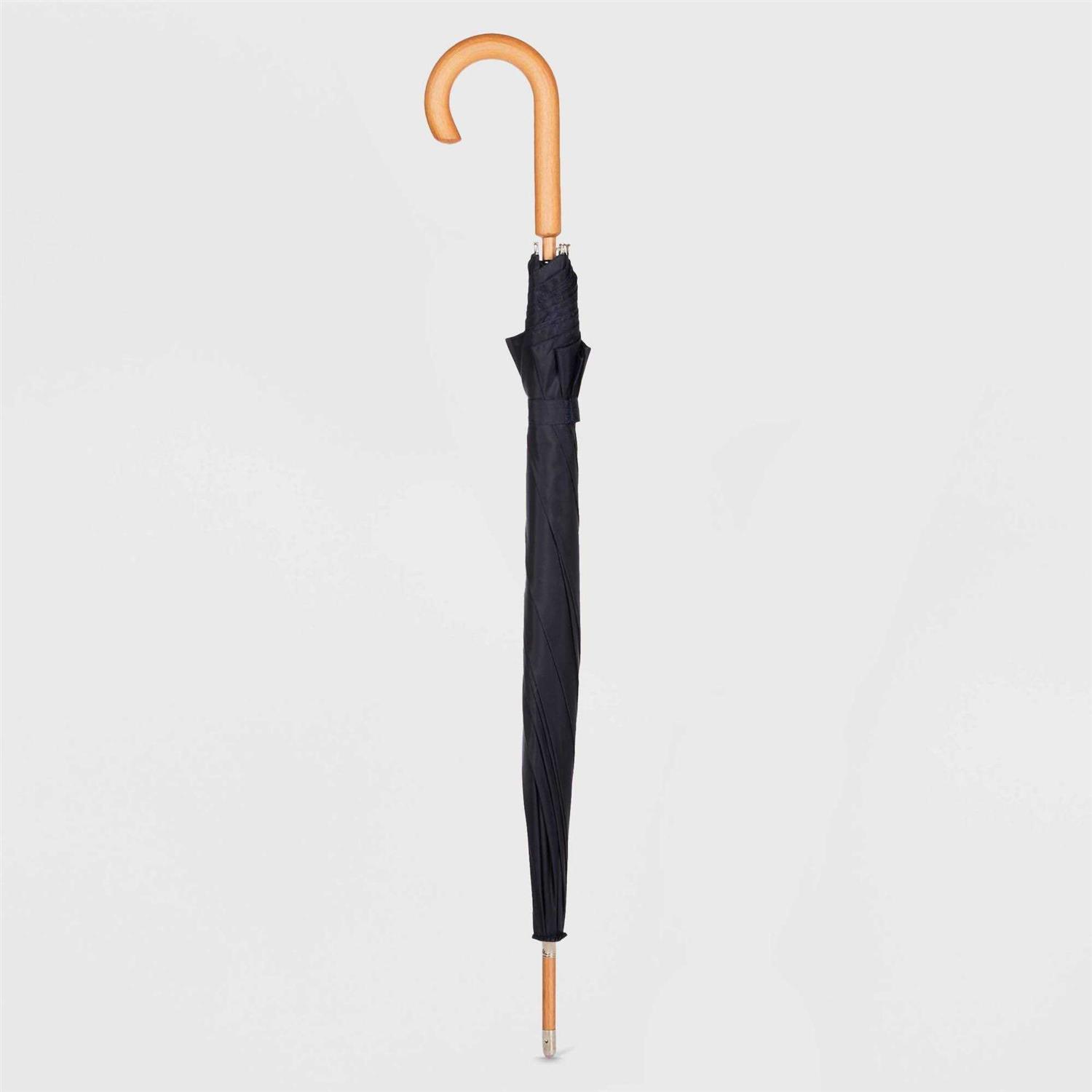Totes Auto Open Wooden Stick Umbrella - Image 4