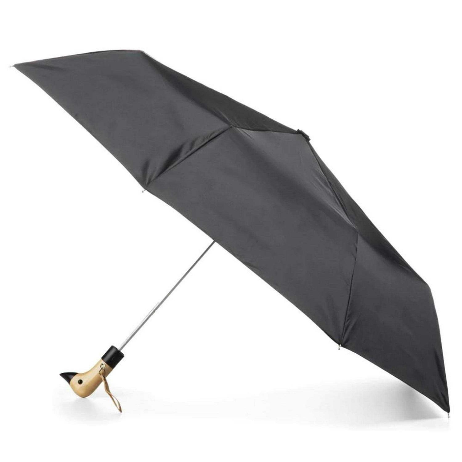 Totes Wooden Duck Handle Auto Open Umbrella
