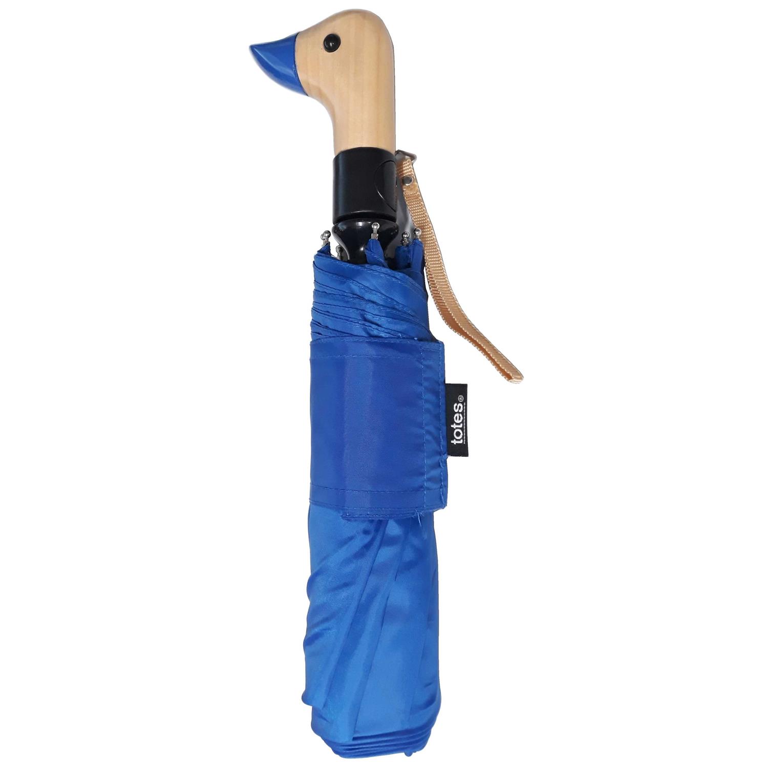 Totes Wooden Duck Handle Auto Open Umbrella - Image 2