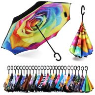Siepasa Spar. Saa Double Layer Inverted Umbrella with C-Shaped Handle