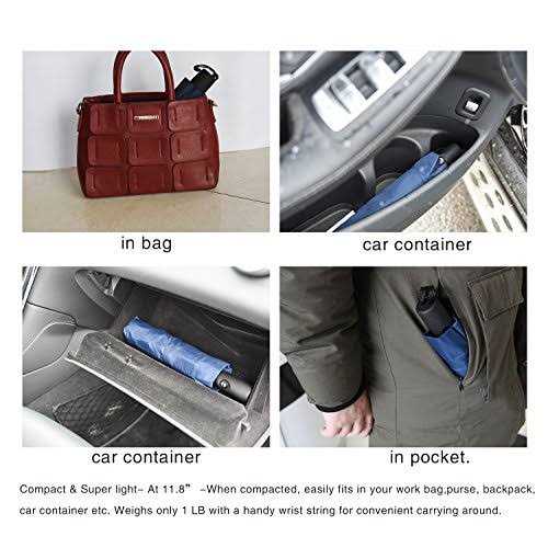 SIEPASA Two Packs Auto Open & Close Small Travel Umbrella Compact for Backpack-Umbrellas for Rain - Image 2