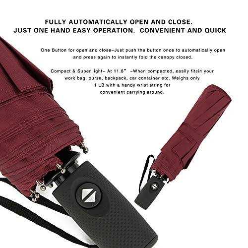 SIEPASA Two Packs Auto Open & Close Small Travel Umbrella Compact for Backpack-Umbrellas for Rain - Image 3