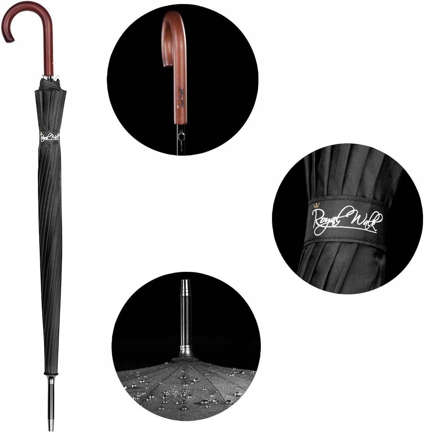 Royal Walk Windproof Large Umbrella for Rain 54 Inch Automatic Open for 2 Persons Wind Resistant Big Golf Umbrellas for Adult Men Women Classic - Image 2