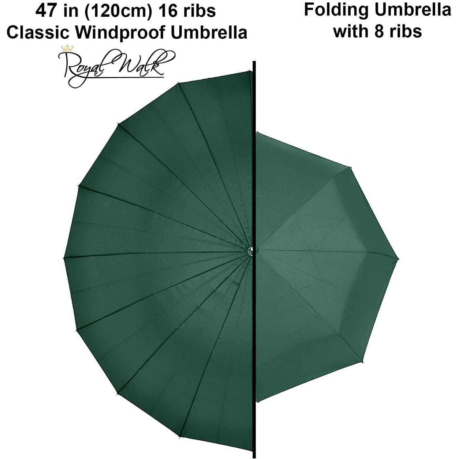 Royal Walk Windproof Large Umbrella for Rain 54 Inch Automatic Open for 2 Persons Wind Resistant Big Golf Umbrellas for Adult Men Women Classic - Image 3