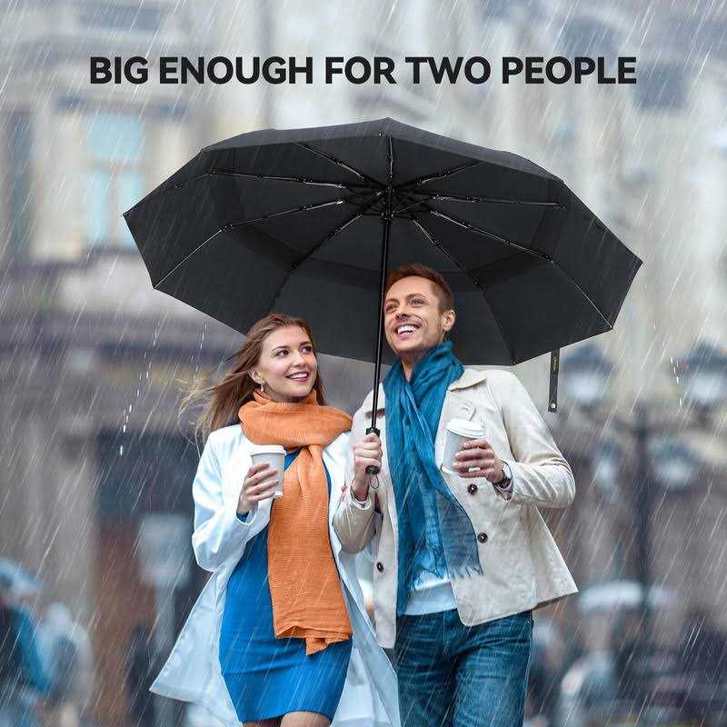 TECKNET Windproof Umbrella for Rain Large Travel Folding Umbrella - Image 3