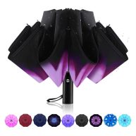 Trenovo Travel Inverted Umbrella 10 Ribs Automatic Folding Reverse Umbrella