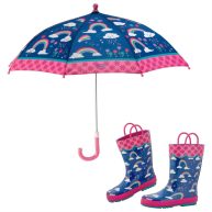 Stephen Joseph Print Rain Boots & Umbrella Set