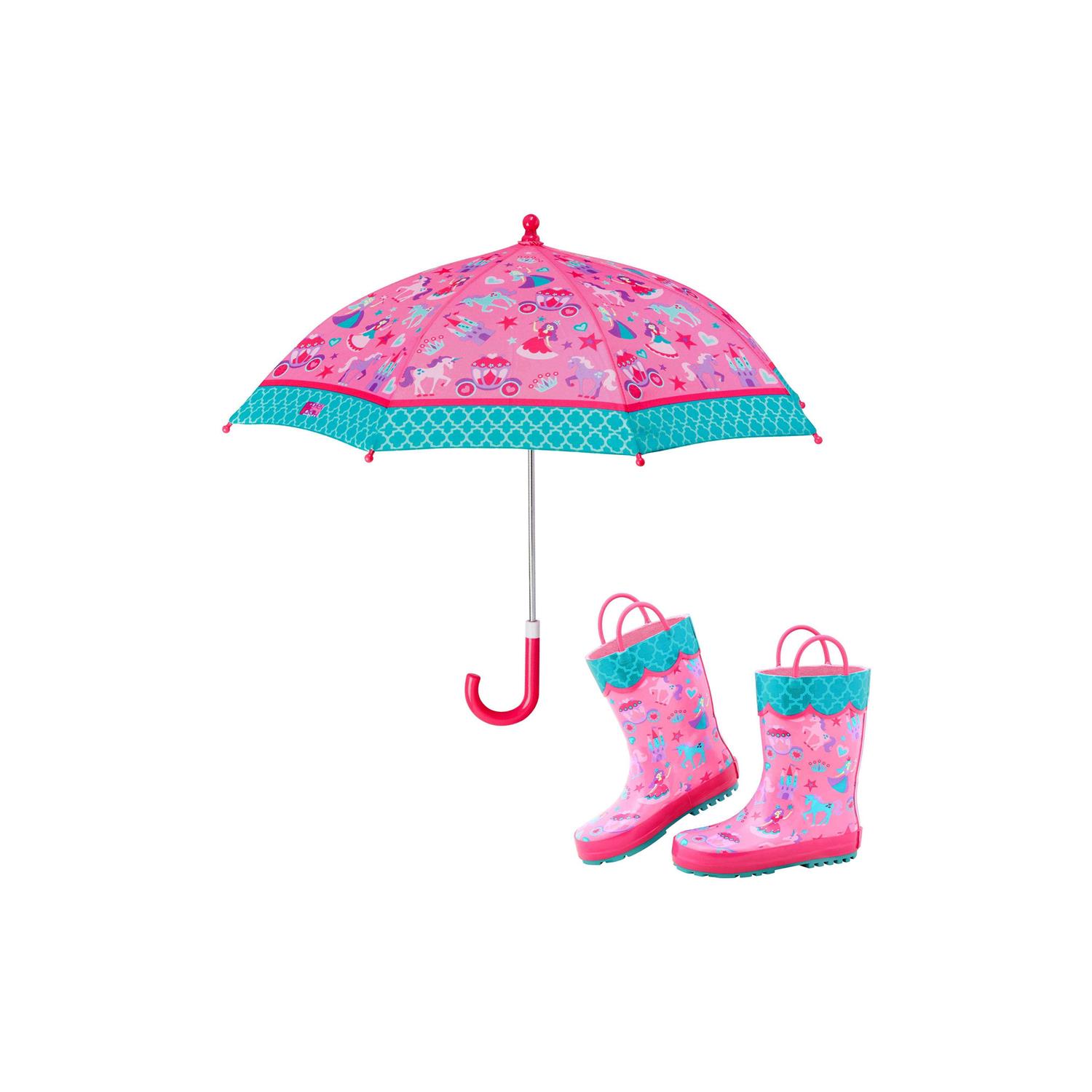 Stephen Joseph Print Rain Boots & Umbrella Set - Image 2