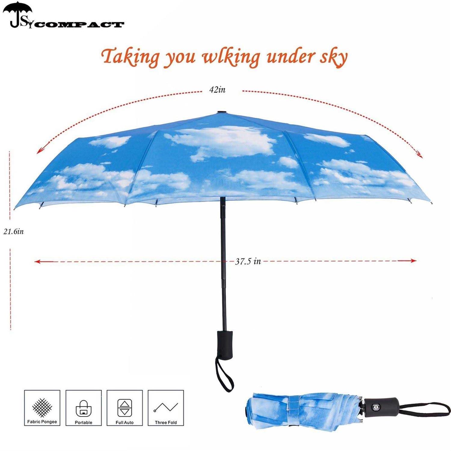 SY Compact Travel Umbrella Windproof Automatic Umbrellas-Factory Outlet Umbrella - Image 3