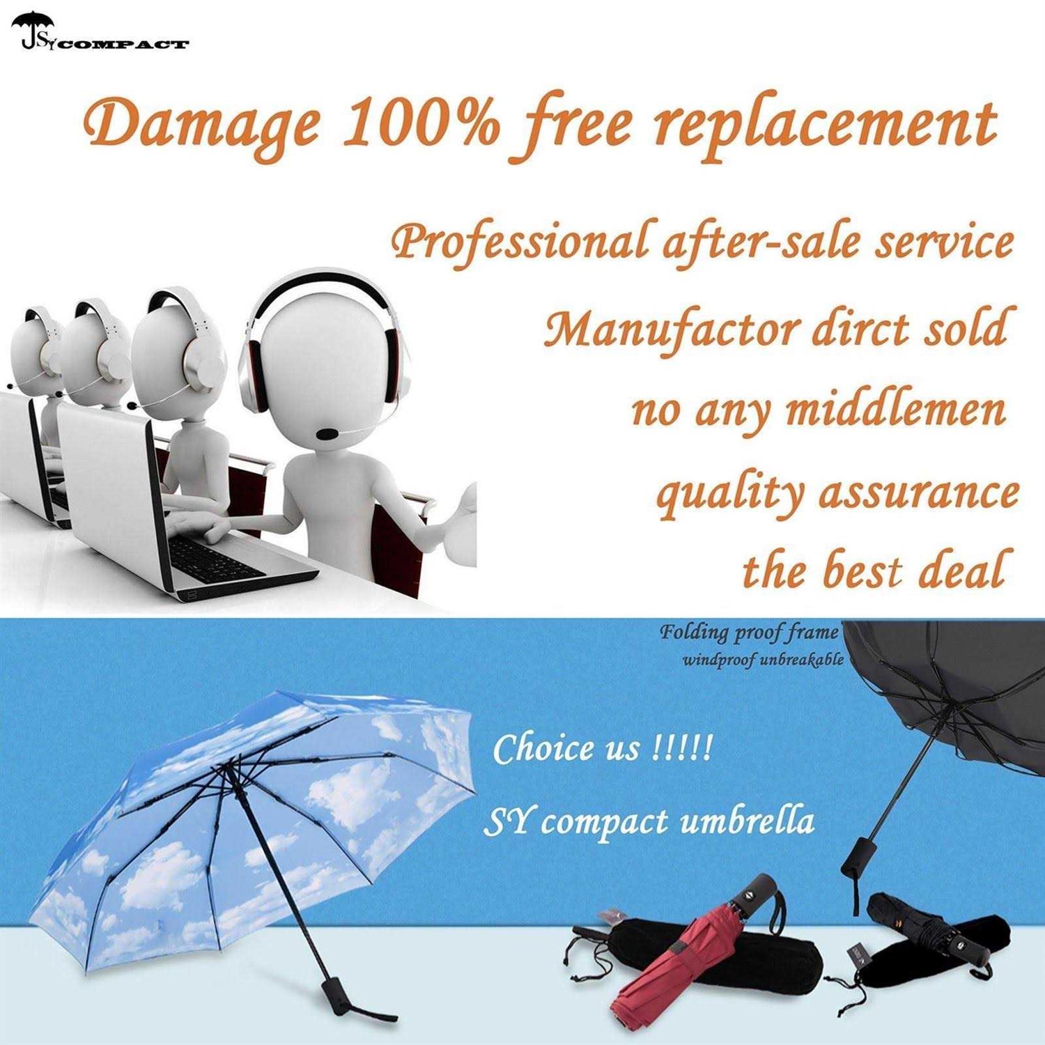 SY Compact Travel Umbrella Windproof Automatic Umbrellas-Factory Outlet Umbrella - Image 4