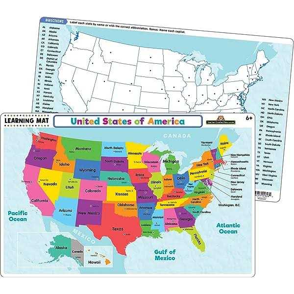 Teacher Created Resources Colorful United States of America Map Chart - Image 4