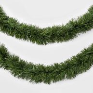 Wondershop 18′ Pre-Lit Artificial Pine Christmas Garland Green with Clear Lights