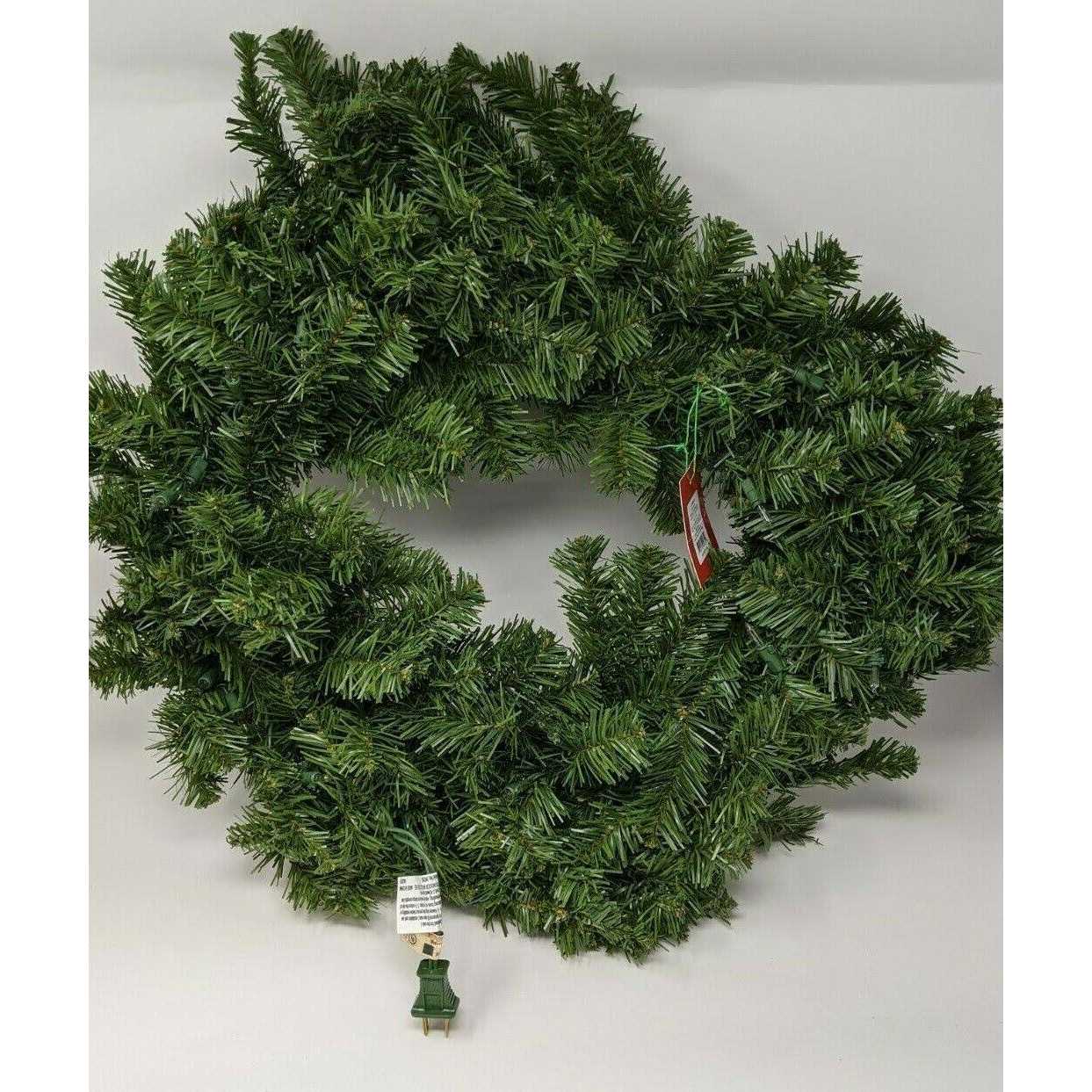 Wondershop Pre-lit Artificial Christmas Wreath Clear Lights - Image 3