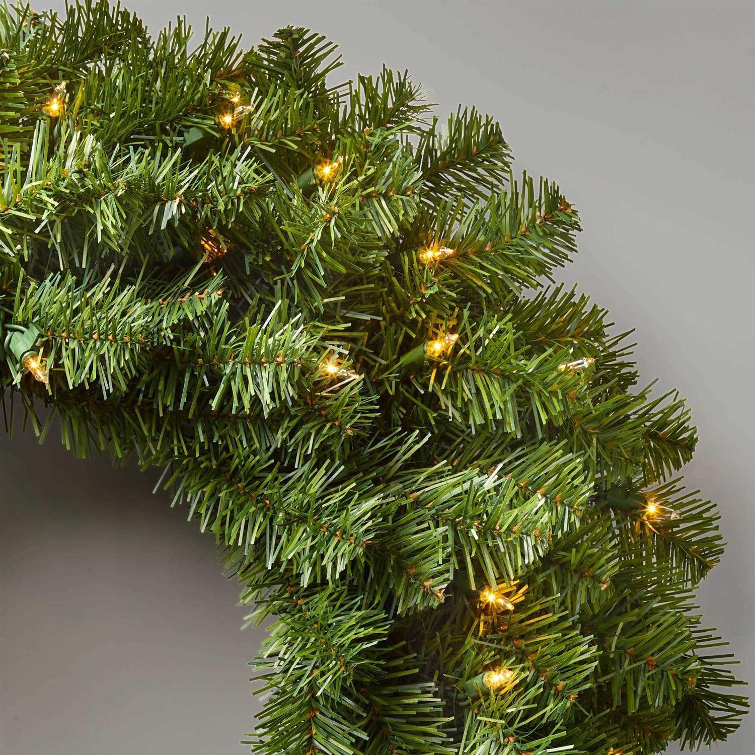 Wondershop Pre-lit Artificial Christmas Wreath Clear Lights - Image 4