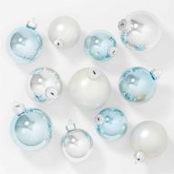 Wondershop 42ct Round Glass Christmas Tree Ornament Set