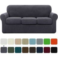 Subrtex Stretch Textured Grid Sofa Cover Slipcover,Separate Cushion Cover