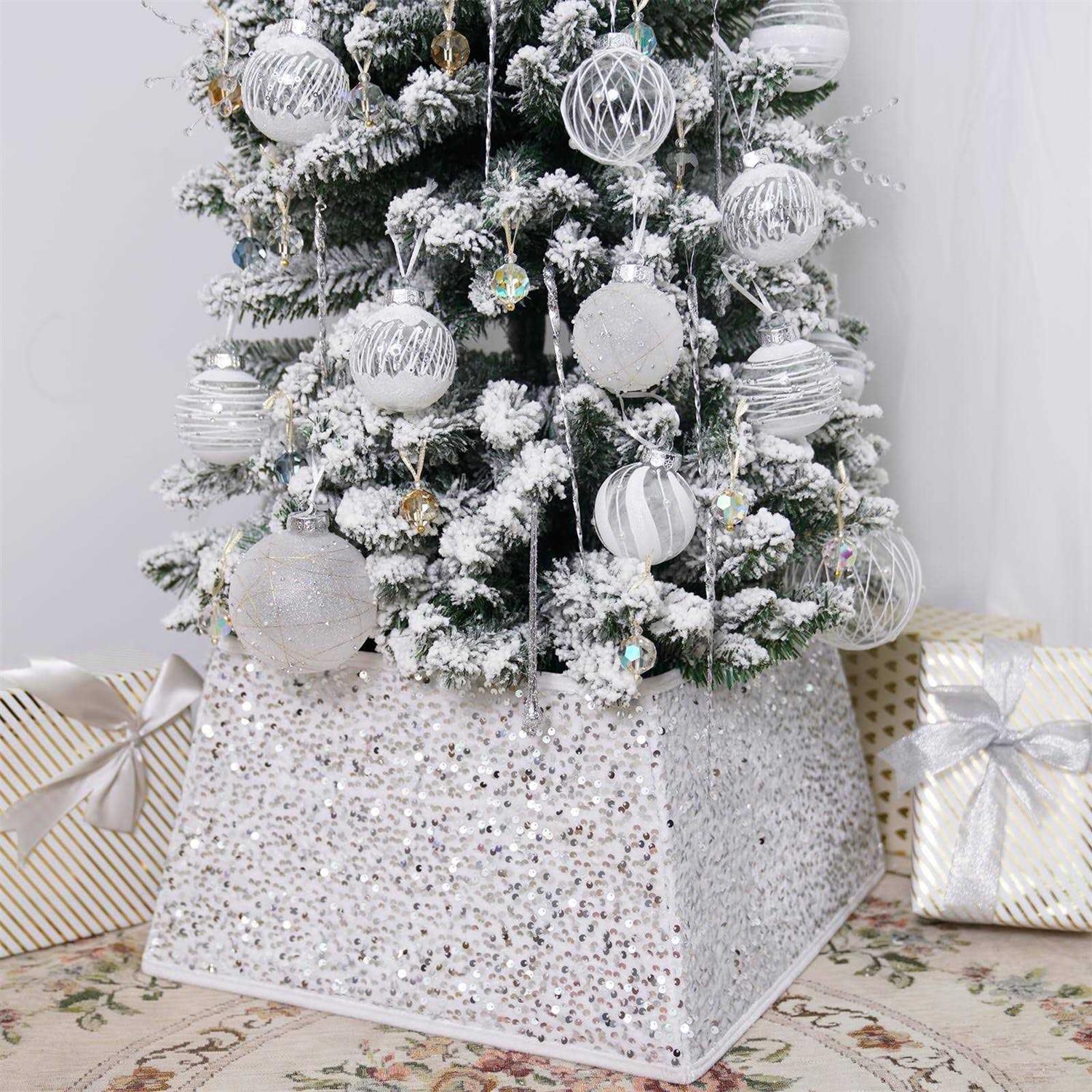 Transform Your Christmas Tree with Sunshine’s Sparkling Sequin Tree Skirt