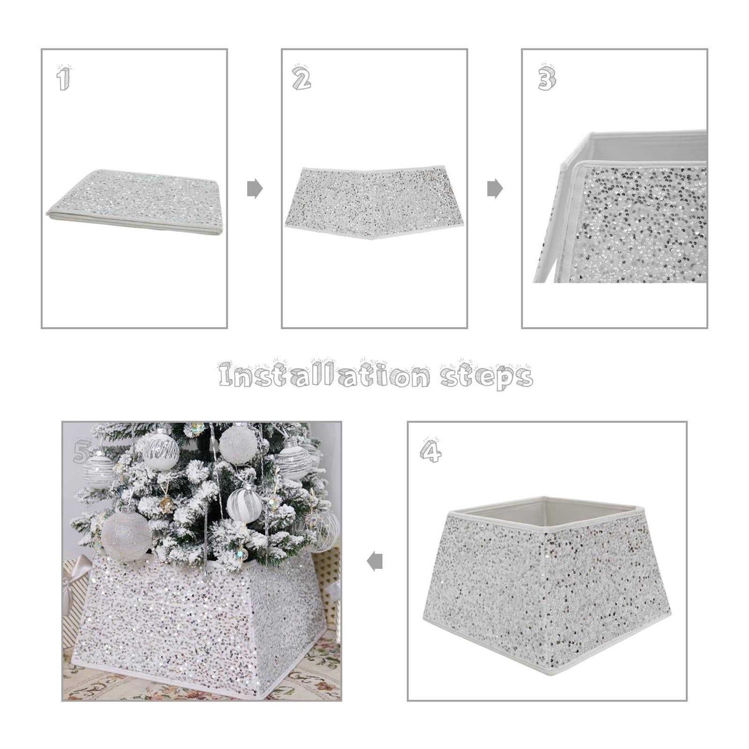 Transform Your Christmas Tree with Sunshine’s Sparkling Sequin Tree Skirt - Image 4