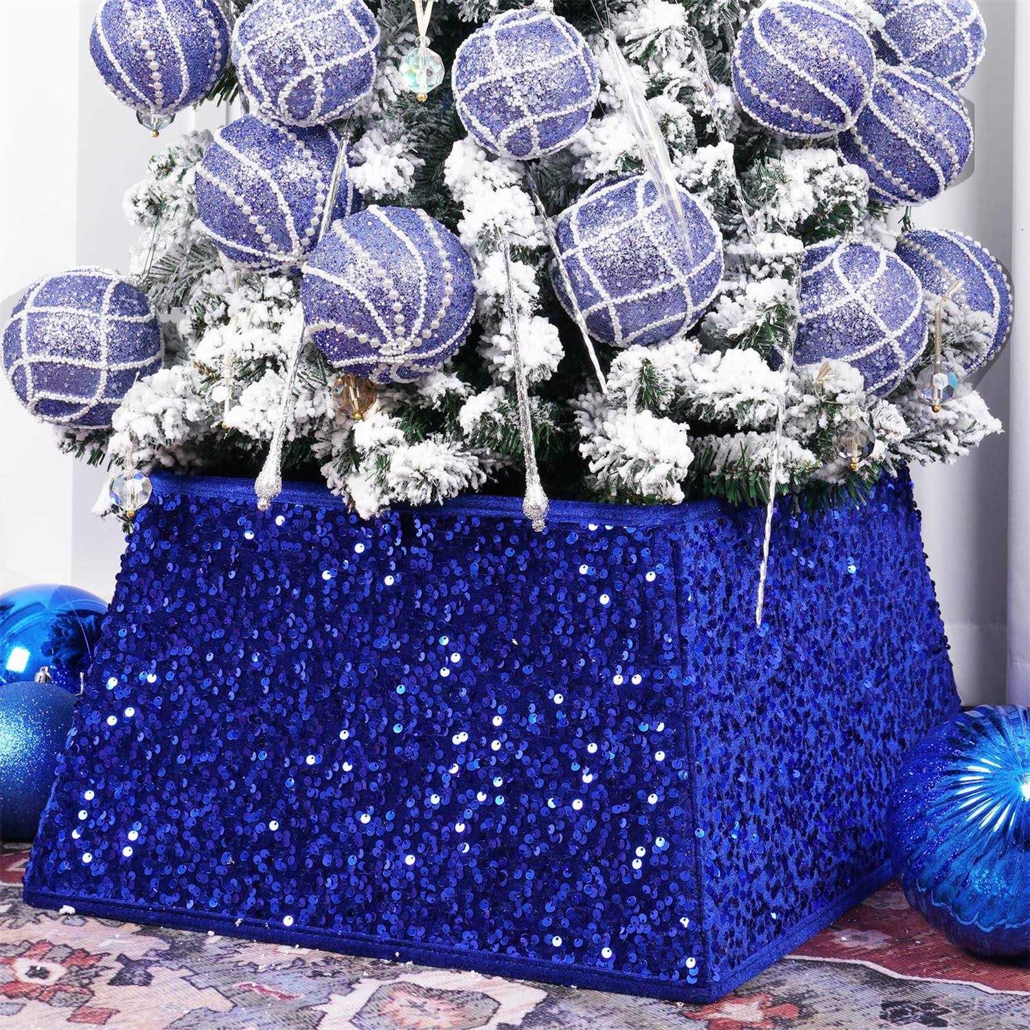 Transform Your Christmas Tree with Sunshine’s Sparkling Sequin Tree Skirt