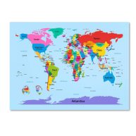 Trademark Fine Art Trademark Michael Tompsett World Map Canvas Art